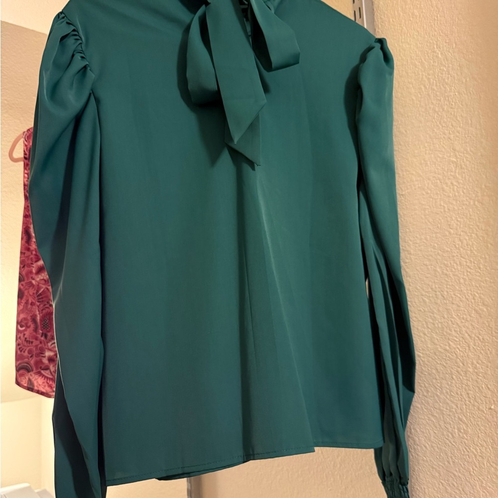 Green long sleeved top never worn